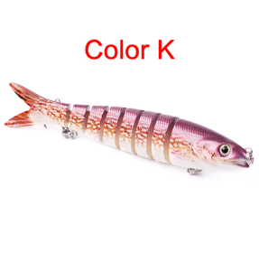 Pike Fishing Lures Artificial Multi Jointed Sections Hard Bait Trolling Pike Carp Fishing Tools - K