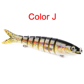 Pike Fishing Lures Artificial Multi Jointed Sections Hard Bait Trolling Pike Carp Fishing Tools - J
