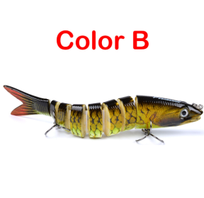 Pike Fishing Lures Artificial Multi Jointed Sections Hard Bait Trolling Pike Carp Fishing Tools - B