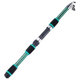 Sougayilang Travel Telescopic Fishing Rod Glass Fiber Fishing Pole - Green