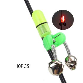 Goture 20pcs/10pcs Portable LED Night Fishing Rod Alarm Bell With Dual Ring Bells - 10pcs Red