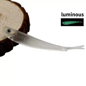 10pcs Lure Artificial Lure With Hook; Small Gray Fish Simulation Soft Bait - No Hook(luminous) - 10pcs