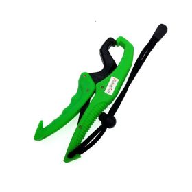 1pc Fish Grabber Plier Controller Gear Fishing Tool ABS Grip Tackle With Adjustable Rope - Green