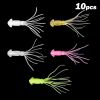 10pcs Simulation Small Squid Freshwater Lure Soft Bait; Various Colors Available - Pink