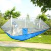 600lbs Load 2 Persons Hammock with Mosquito Net Outdoor Hiking Camping Hommock Portable Nylon Swing Hanging Bed - Grey