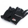 ABU Garcia Fishing Gloves Three Fingers Cut Lure Anti-Slip Leather Gloves PU Outdoor Sports Fingerless Gloves 1Pair High-Quality - L