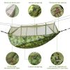 600lbs Load 2 Persons Hammock with Mosquito Net Outdoor Hiking Camping Hommock Portable Nylon Swing Hanging Bed - Camouflage