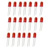Circuits Work Warning Light Led Small Blub Glowing 2 Plug Round Head 3mm Light Emitting Diodes  - 20pcs / red/ Voltage: 2V