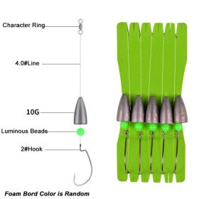 Goture Texas Rig Set; Ready Rig; Finished Product; 5pcs/board - 10g/2#