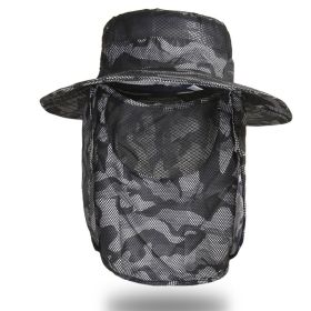 Fishing Hat; Waterproof Sun Protection Boonie Hat For Outdoor Safari Hunting Hiking Gardening - Grey