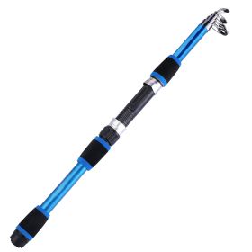 Sougayilang Travel Telescopic Fishing Rod Glass Fiber Fishing Pole - Blue