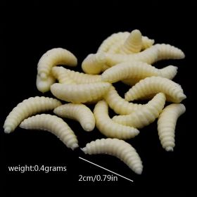 50pcs Soft Worm Bread Worm Maggot Soft Fish Bait; Fishing Bionic Bait Without A Hook; Outdoor Fishing Tackle - 50pcs