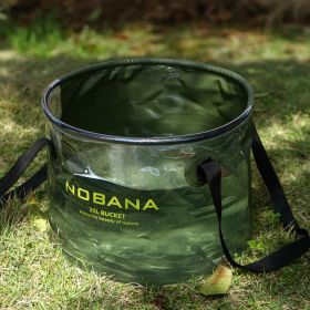 30L Outdoor folding bucket camping self-driving portable barbecue dishwashing bucket telescopic fishing bucket - Outdoor folding bucket-green