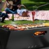 Portable BBQ Barbecue Grill Foldable Charcoal Grill Camping Garden Outdoor Travel - Black