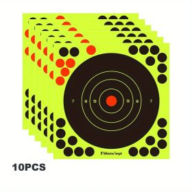 10/50pcs Gun Shooting Target Target Sticker Self-adhesive Bow And Arrow Dart Aiming Sticker; Camping Hutting Travel Accessories - 10pcs