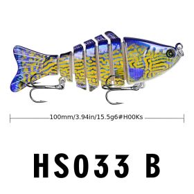 Funpesca 10cm 15.61g Hard Plastic 3d Bionic Eyes Freshwater Saltwater Bass Top Water Jointed Fish Lures - Color B