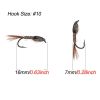 5-30Pcs Black Back Rabbit Ear Wire Nymph Flies Trout Fly Fishing Lures 10# For Freshwater Saltwater - Pack Of 30Pcs