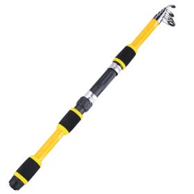 Sougayilang Travel Telescopic Fishing Rod Glass Fiber Fishing Pole - Yellow