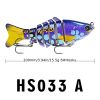 Funpesca 10cm 15.61g Hard Plastic 3d Bionic Eyes Freshwater Saltwater Bass Top Water Jointed Fish Lures - Color A