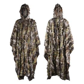 Kylebooker 3D Maple Leafy Hunting Camouflage Poncho Ghillie Suit Sniper Clothing Camo Cape Cloak - XL/XXL