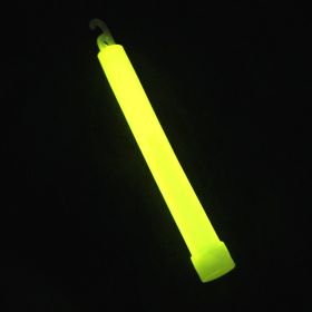 6in Fluorescent Stick With Hook And Red String; Outdoor Camping Adventure Camping Lighting; Luminous Survival Supplies - Yellow