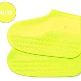 Waterproof Shoe Cover; Reusable Non-Slip Foldable Outdoor Overshoes For Rainy Days - Yellow - 6.0