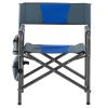 2-piece Padded Folding Outdoor Chair with Storage Pockets; Lightweight Oversized Directors Chair for indoor;  Outdoor Camping;  Picnics and Fishing -