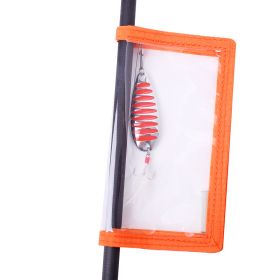 4 Packs Fishing Lure Wraps Clear PVC Protective Covers - Orange - 4 Pack Medium 5.67in x 3.38in