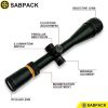 1.6-24x50 Rifle Scope Illumination Reticle, Adjustable Objective, Second Focal Plane, 30mm Tube Riflescopes With Strong Mounts - Default