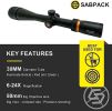1.6-24x50 Rifle Scope Illumination Reticle, Adjustable Objective, Second Focal Plane, 30mm Tube Riflescopes With Strong Mounts - Default