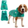 Pet Raincoat Medium Dog Golden Retriever Waterproof Reflective Strip Outdoor Raincoat - blue - S