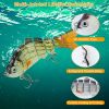 4Pcs 10cm/20g Bass Fishing Lure 6 Segment Multi Jointed Lifelike Fish Lures Sinking Wobbler - Multi-Color