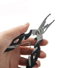 Fishing Gear Fish Lip Stainless Steel Scissors Scissors Fishing Grip Set Pliers Accessory Tool - Black