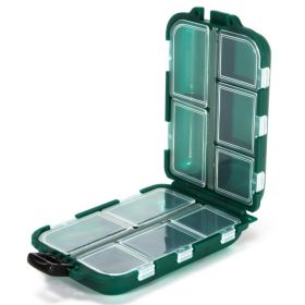 10 Compartment Bait Storage waterproof Box For Bait, Hooks Multipurpose Plastic Storage Box Fishing Tackle Accessories Box - Green G680A