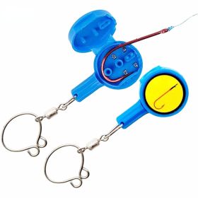 1pc Fishing Gear Knot Tying Tool; ABS Fishing Quick Knotting Tool; Fishing Tackle Accessories - Blue
