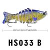 Funpesca 10cm 15.61g Hard Plastic 3d Bionic Eyes Freshwater Saltwater Bass Top Water Jointed Fish Lures - Color A