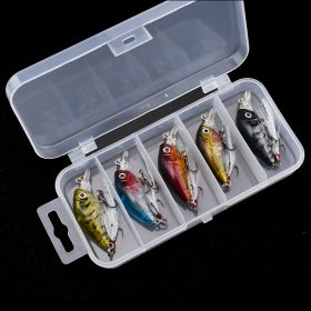 5pcs Fishing Lures With Leather; Artificial Hard Crankbait With 3D Eyes For Freshwater And Saltwater - 5pcs With Box