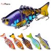 Funpesca 10cm 15.61g Hard Plastic 3d Bionic Eyes Freshwater Saltwater Bass Top Water Jointed Fish Lures - Color H