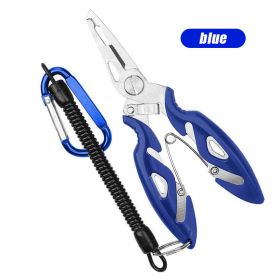 Multifunction Fishing Pliers Hook Picker Lost Rope Hanging Buckle Fishing Scissors Small Lure Fishing Supplies Tool Accessories - Blue