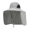 Wide Brim Sun Screen Fisherman's Hat With Neck Flap; Adjustable Waterproof Quick-drying Outdoor Hiking Fishing Cap For Men Women - Light Grey - 58-60c