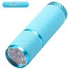 Glow In Dark Flashlight; Rubber Coated Mini 9 LED Flashlight; Portable Handy Light For Camping; Hiking; Night Reading; Cycling; Backpacking