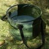 Outdoor Folding Bucket Camping Car Portable Bucket - Khaki - 30L