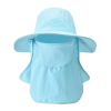 Fishing Hat/Boonie Hat; Sun hat Detachable UV Sun Screen Wide Brim Hat With Face Cover & Neck Flap; hiking hat - Dark Blue