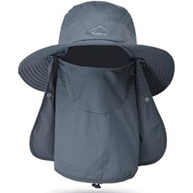 Fishing Hat/Boonie Hat; Sun hat Detachable UV Sun Screen Wide Brim Hat With Face Cover & Neck Flap; hiking hat - Pink