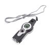 1pc 7 In 1 Safety Whistle; Magnifier; Flashlight & Compass For Emergency Survival Hiking - Orange