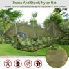600lbs Load 2 Persons Hammock with Mosquito Net Outdoor Hiking Camping Hommock Portable Nylon Swing Hanging Bed - Camouflage