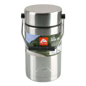 Ozark Trail 47oz Vacuum-sealed Stainless Steel Food Jar With 2 Pla - Ozark Trail