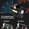 2 Packs Rechargeable Headlamp IPX4 Waterproof Headlight Flashlight  - Black