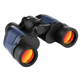 Telescope 60X60 Powerful Binoculars Hd 10000M High Magnification For Outdoor Hunting Optical Scopes Lll Night Vision Fixed Zoom - Dark Blue