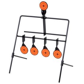 Auto Reset Rotating Shooting Target with 4 + 1 Targets - Black